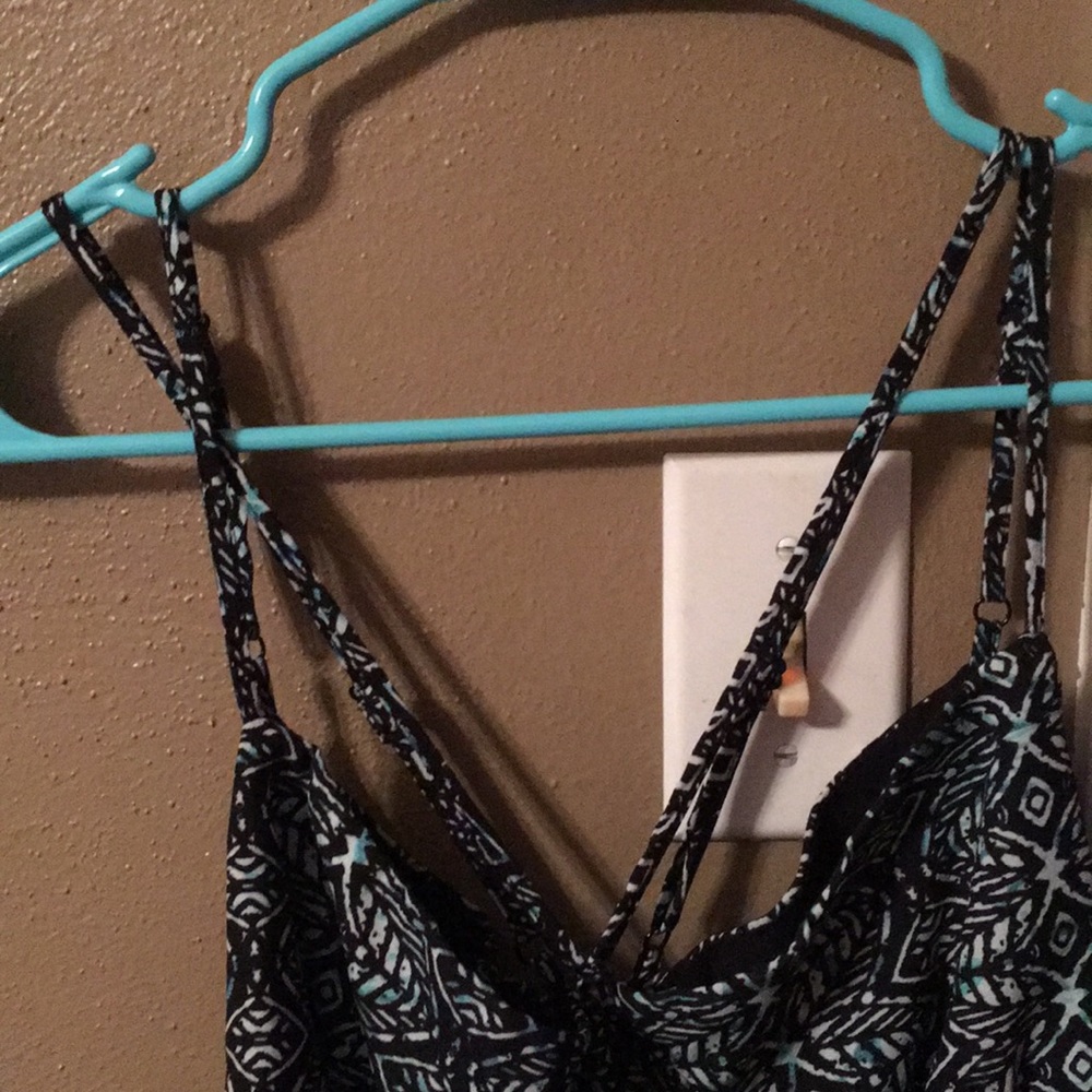 Black and green summer dress